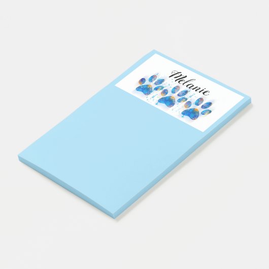  blauwe hondenliefhebbers pagina afdrukken blauw a post-it® notes (Schuin)