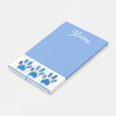 blauwe hondenliefhebbers paw print tekst toevoege post-it® notes (Schuin)