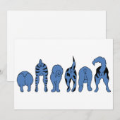 Blauwe hondenpeuken kaart (Voorkant / Achterkant)