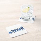 Blauwe hondenpeuken kartonnen onderzetters (Insitu)