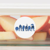 Blauwe hondenpeuken labels (Aangebracht)