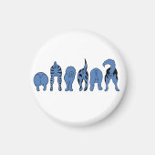 Blauwe hondenpeuken magneet (Voorkant)