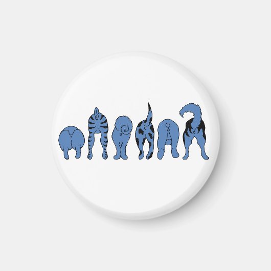 Blauwe hondenpeuken magneet (Voorkant)