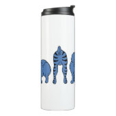 Blauwe hondenpeuken thermosbeker (Gedraaid links)