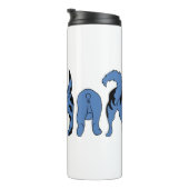 Blauwe hondenpeuken thermosbeker (Geroteerd rechts)