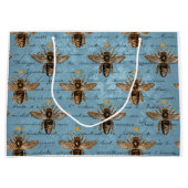 blauwe honingbijen groot cadeauzakje (Voorkant)