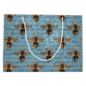 blauwe honingbijen groot cadeauzakje (Achterkant)