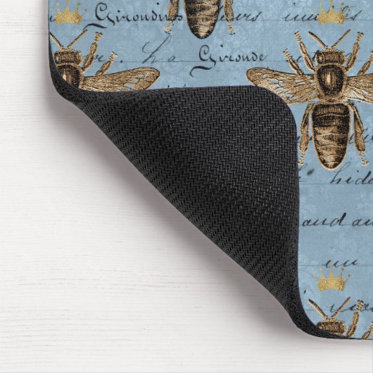 blauwe honingbijen muismat (Hoek)