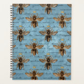  blauwe honingbijen planner (Voorkant)