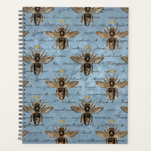  blauwe honingbijen planner (Voorkant)