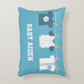 Blauwe honkbal baby jongens nursery decoratie kuss decoratief kussen (Voorkant(Verticaal))