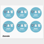 Blauwe honkbal baby jongens shower feest labels (Vel)