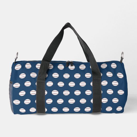 Blauwe honkbal duffel tas (Achterkant)
