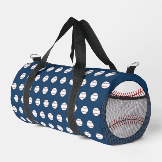Blauwe honkbal duffel tas (Rechterhoek)