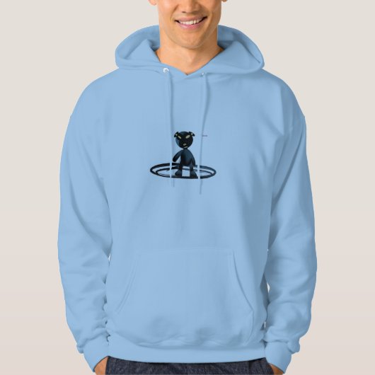Blauwe hoodie /kat (Voorkant)