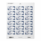 Blauwe hoofdletter etiket (Full Sheet)