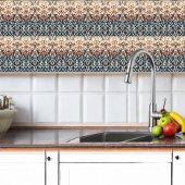 Blauwe horizon bloemen tegeltje