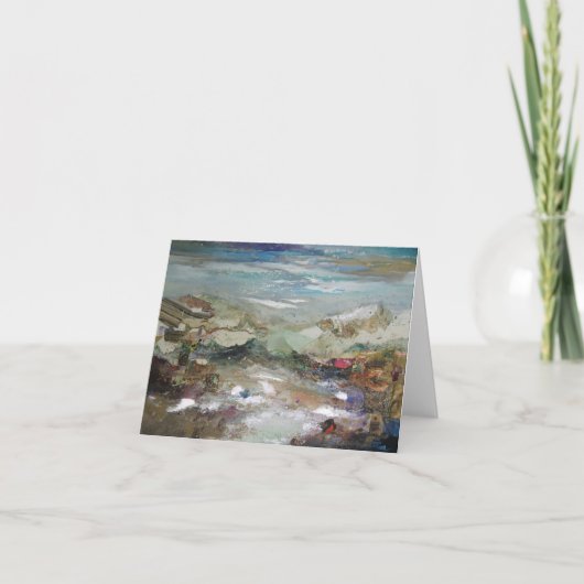 Blauwe Horizon Notecard Kaart (Voorkant)