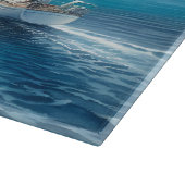 Blauwe Horizon Solitaire Zeilboot Snijplank (Hoek)
