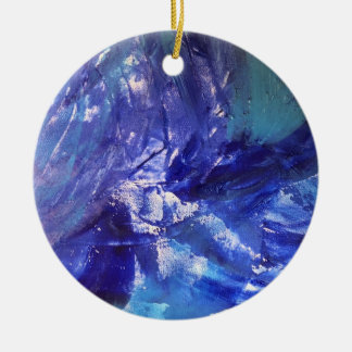 Blauwe horizons keramisch ornament