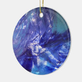 Blauwe horizons keramisch ornament (Links)