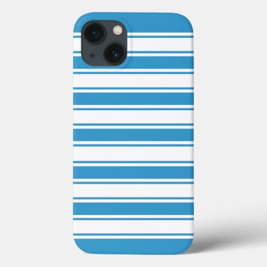Blauwe horizontale streep Case-Mate iPhone case (Achterkant)