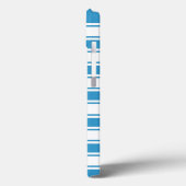 Blauwe horizontale streep Case-Mate iPhone case (Achterkant / Links)