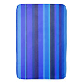 Blauwe horizontale strepen badmat (Voorkant Verticaal)