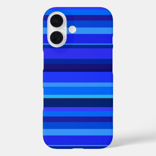 Blauwe horizontale strepen Case-Mate iPhone case (Achterkant)