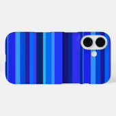 Blauwe horizontale strepen Case-Mate iPhone case (Achterkant (horizontaal))