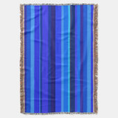 Blauwe horizontale strepen deken (Voorkant Verticaal)