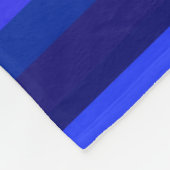 Blauwe horizontale strepen fleece deken (Hoek)