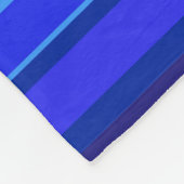 Blauwe horizontale strepen fleece deken (Hoek)