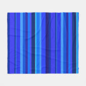 Blauwe horizontale strepen fleece deken (Voorkant (Horizontaal))