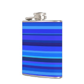 Blauwe horizontale strepen heupfles (Links)