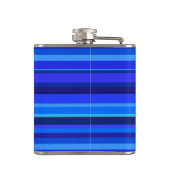 Blauwe horizontale strepen heupfles (Achterkant)