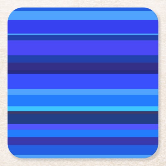 Blauwe horizontale strepen kartonnen onderzetters (Voorkant)