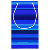 Blauwe horizontale strepen klein cadeauzakje (Achterkant)