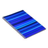 Blauwe horizontale strepen notitieboek (Rechterzijde)