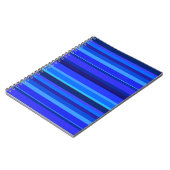 Blauwe horizontale strepen notitieboek (Linkerzijde)