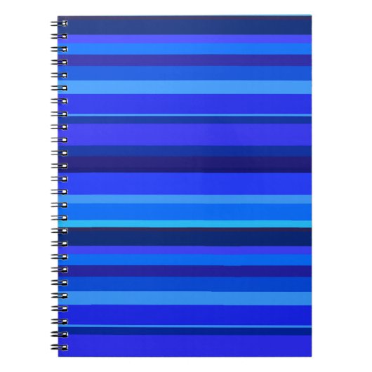 Blauwe horizontale strepen notitieboek (Voorkant)
