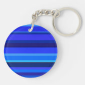 Blauwe horizontale strepen sleutelhanger (Achterkant)