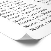 Blauwe Hortensia 12 Tafels Trouw STOELENVERDELING Poster (Hoek)