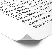 Blauwe Hortensia 16 Tafels Bruiloft ZITPLAATJE Poster (Hoek)