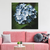 Blauwe Hortensia 8515 Ingepakt Canvas Afdruk (Insitu (Woonkamer))