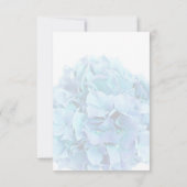 Blauwe hortensia aangepaste bruiloft RSVP hortensi (Achterkant)