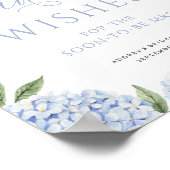 Blauwe hortensia advies en wensen weergeven poster (Hoek)
