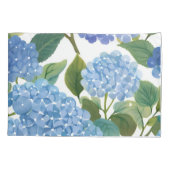 Blauwe Hortensia Aquarel Bloemige Kust Kussensloop (Achterkant)