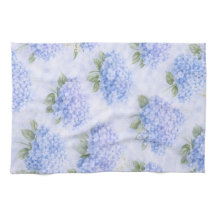 Blauwe Hortensia Aquarel Kust Keukenhanddoek