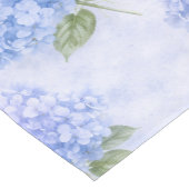 Blauwe Hortensia Aquarel Kust Tafel Runner Korte Tafelloper (Hoek)